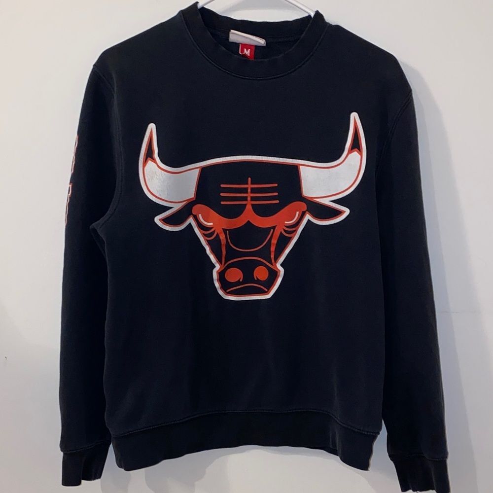 2014 Mitchell & Ness Chicago Bulls Crewneck Sweatshirt Size Medium